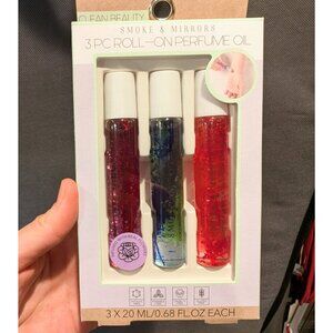 Smoke & Mirrors 3pc Roll-On Fragrance Oil Set Flower Infused 20mL Each NIB